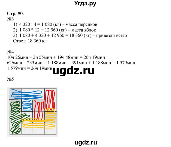 ГДЗ (Решебник к тетради 2016) по математике 4 класс (рабочая тетрадь) Гейдман Б.П. / тетрадь №4. страница / 90