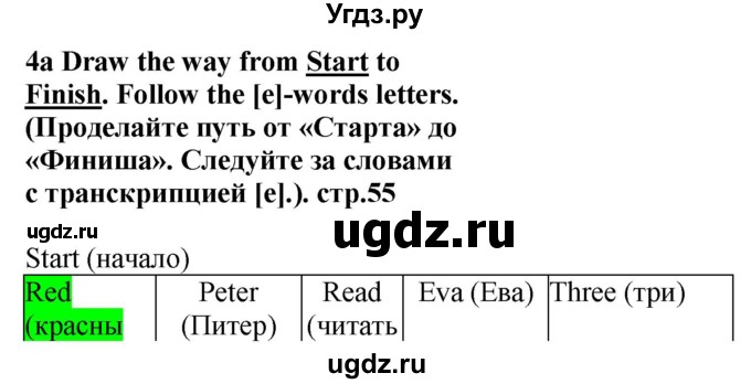 ГДЗ (Решебник) по английскому языку 3 класс (рабочая тетрадь) Лапицкая Л.М. / часть 2. страница номер / 55