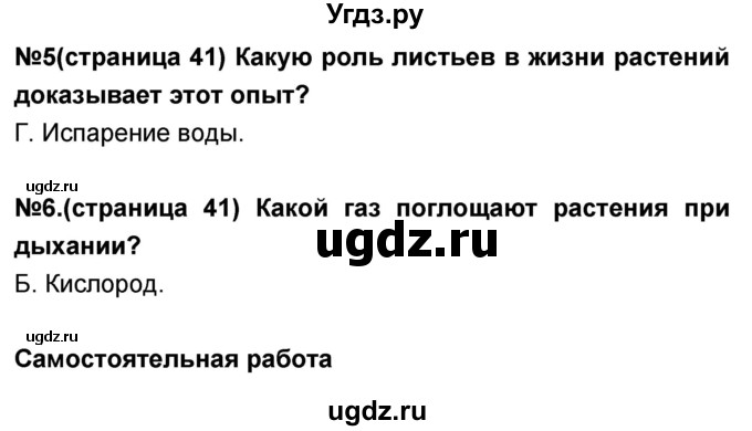 ГДЗ (Решебник) по окружающему миру 3 класс (тесты и самостоятельные работы для текущего контроля) Потапов И.В. / страница номер / 41