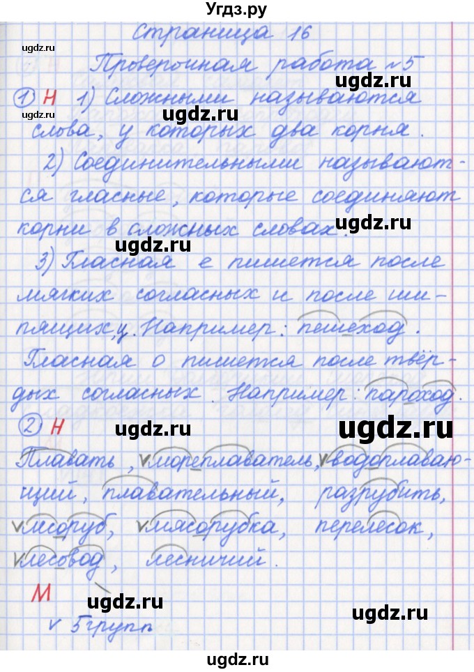 Решение вариант 2. страница №16 по Русскому языку проверочные и ...