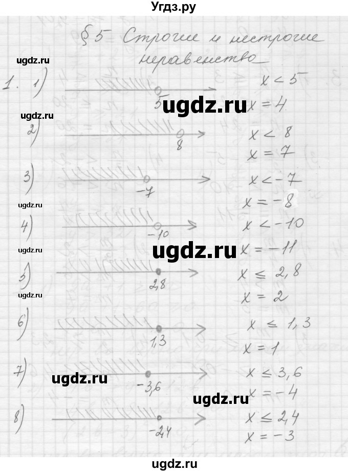 ГДЗ (Решебник) по алгебре 8 класс (дидактические материалы) Ткачева М.В. / § 5 / 1