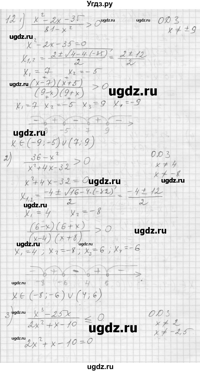 ГДЗ (Решебник) по алгебре 8 класс (дидактические материалы) Ткачева М.В. / § 42 / 12