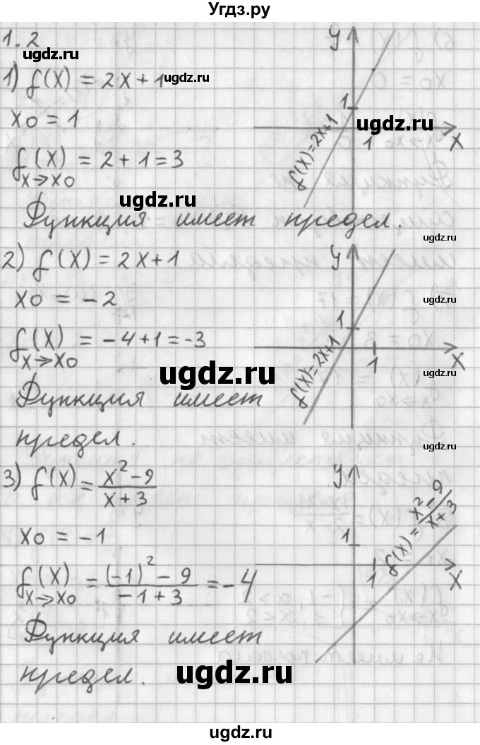 ГДЗ (Решебник к учебнику 2014) по алгебре 11 класс Мерзляк А.Г. / § 1 / 1.2