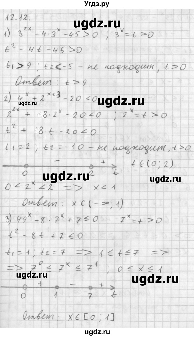 ГДЗ (Решебник к учебнику 2014) по алгебре 11 класс Мерзляк А.Г. / § 12 / 12.12