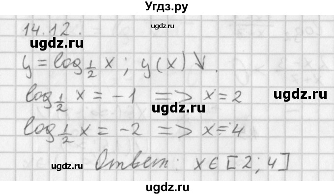 ГДЗ (Решебник к учебнику 2014) по алгебре 11 класс Мерзляк А.Г. / § 14 / 14.12