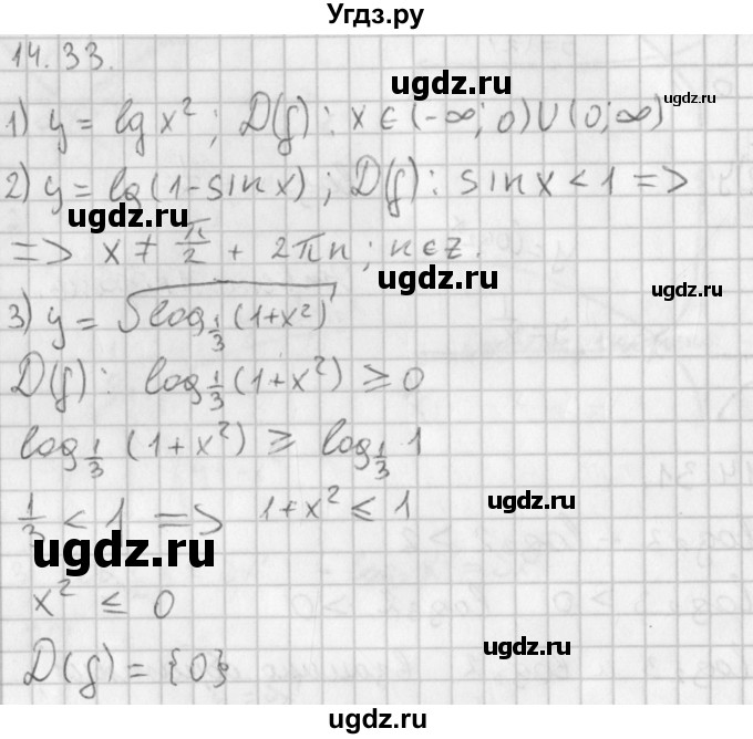 ГДЗ (Решебник к учебнику 2014) по алгебре 11 класс Мерзляк А.Г. / § 14 / 14.33