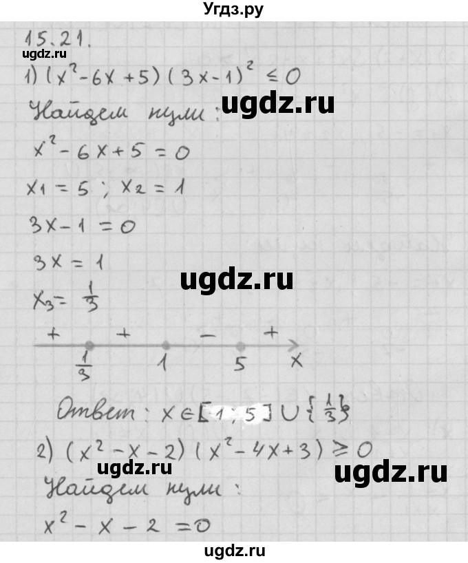 ГДЗ (Решебник к учебнику 2014) по алгебре 11 класс Мерзляк А.Г. / § 15 / 15.21