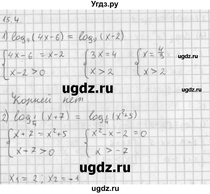 ГДЗ (Решебник к учебнику 2014) по алгебре 11 класс Мерзляк А.Г. / § 15 / 15.4