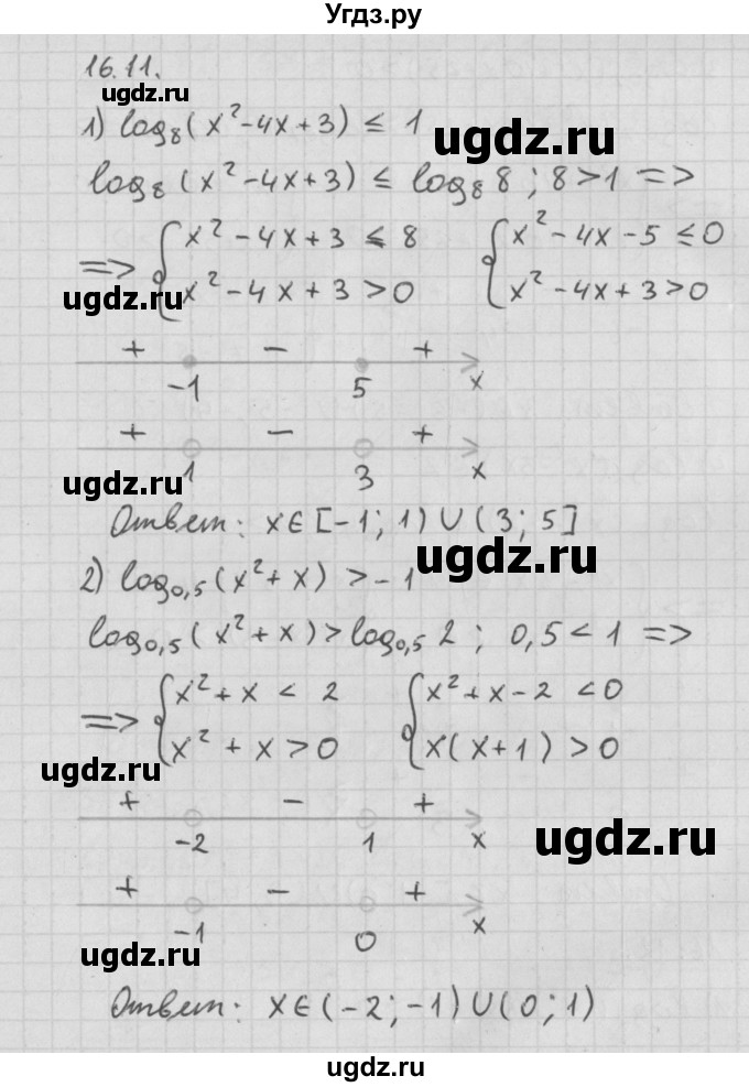 ГДЗ (Решебник к учебнику 2014) по алгебре 11 класс Мерзляк А.Г. / § 16 / 16.11