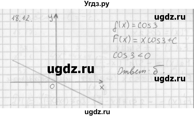 ГДЗ (Решебник к учебнику 2014) по алгебре 11 класс Мерзляк А.Г. / § 18 / 18.12