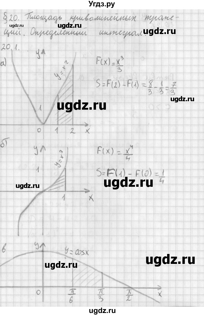 ГДЗ (Решебник к учебнику 2014) по алгебре 11 класс Мерзляк А.Г. / § 20 / 20.1