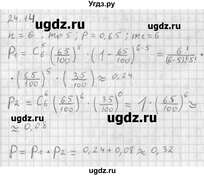 ГДЗ (Решебник к учебнику 2014) по алгебре 11 класс Мерзляк А.Г. / § 24 / 24.14