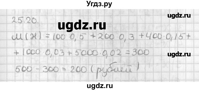 ГДЗ (Решебник к учебнику 2014) по алгебре 11 класс Мерзляк А.Г. / § 25 / 25.20