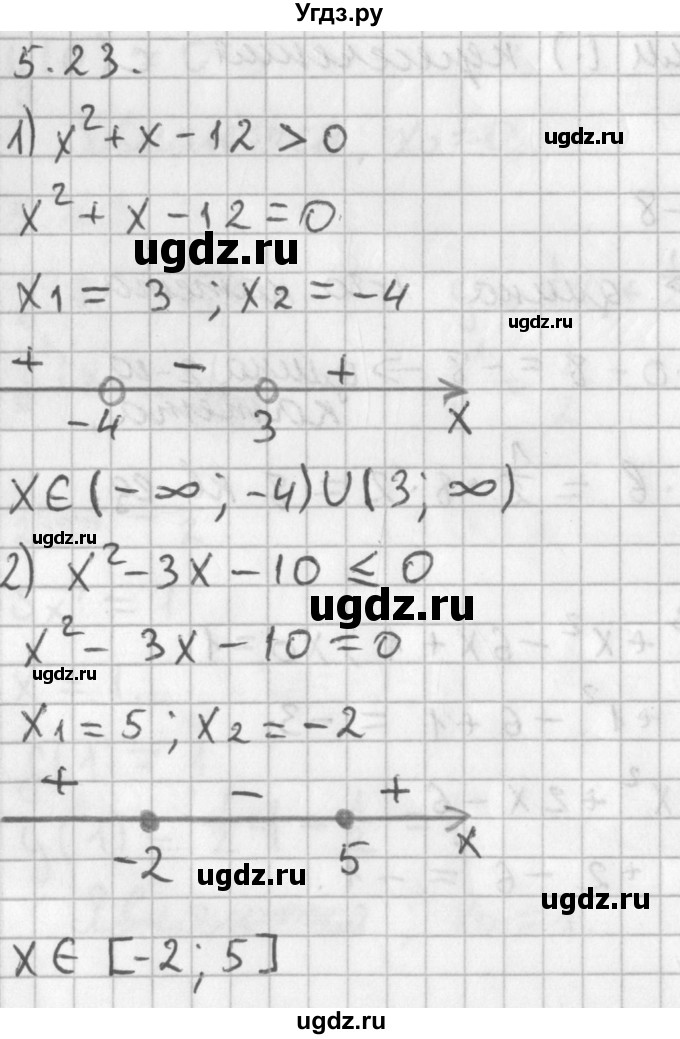ГДЗ (Решебник к учебнику 2014) по алгебре 11 класс Мерзляк А.Г. / § 5 / 5.23