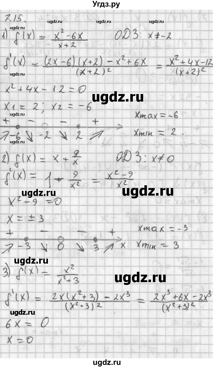 ГДЗ (Решебник к учебнику 2014) по алгебре 11 класс Мерзляк А.Г. / § 7 / 7.15