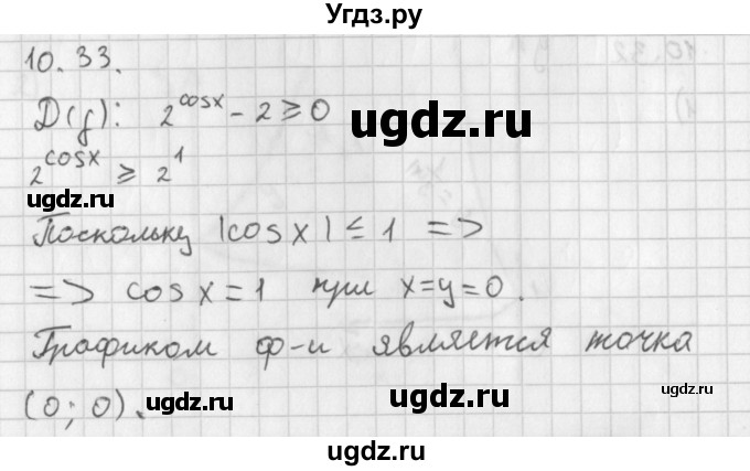 ГДЗ (Решебник к учебнику 2014) по алгебре 11 класс Мерзляк А.Г. / § 10 / 10.33