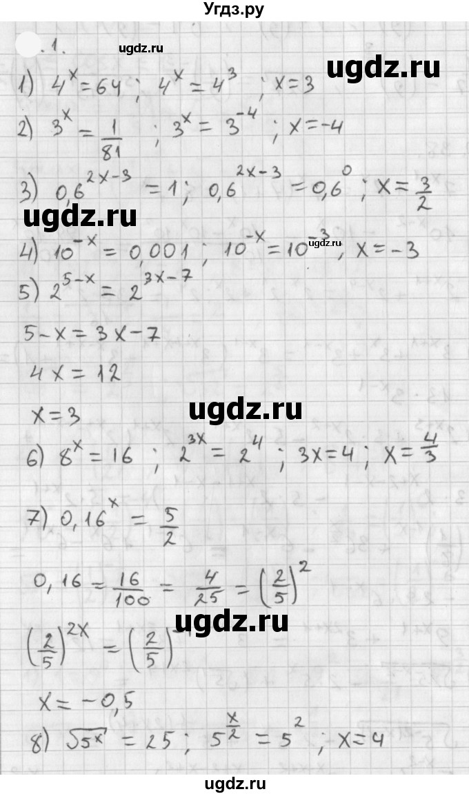 ГДЗ (Решебник к учебнику 2021) по алгебре 11 класс Мерзляк А.Г. / § 2 / 2.1