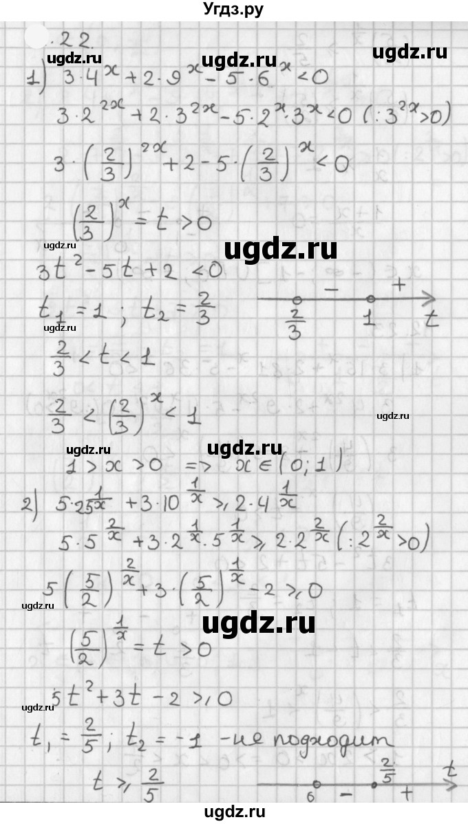 ГДЗ (Решебник к учебнику 2021) по алгебре 11 класс Мерзляк А.Г. / § 3 / 3.22