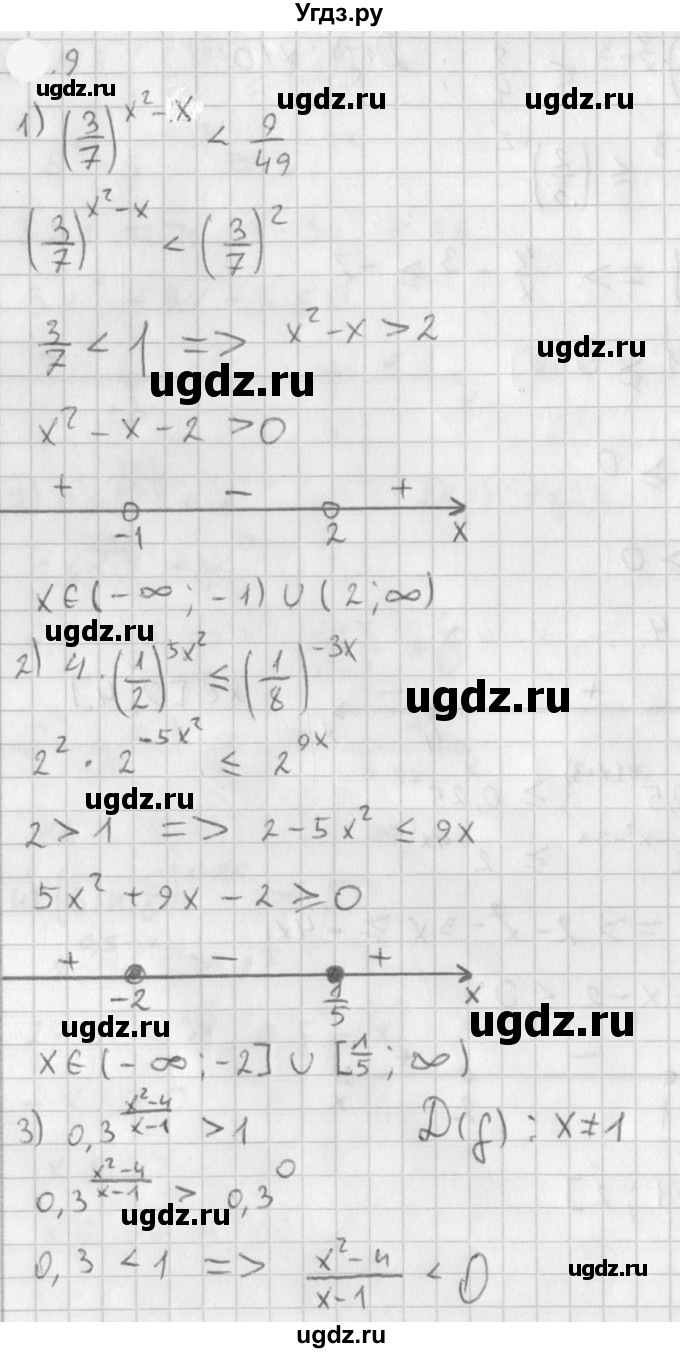 ГДЗ (Решебник к учебнику 2021) по алгебре 11 класс Мерзляк А.Г. / § 3 / 3.9