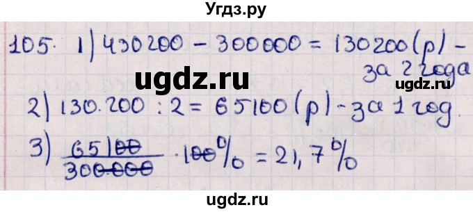 ГДЗ (Решебник к учебнику 2021) по алгебре 11 класс Мерзляк А.Г. / упражнения для повторения курса алгебры / 105