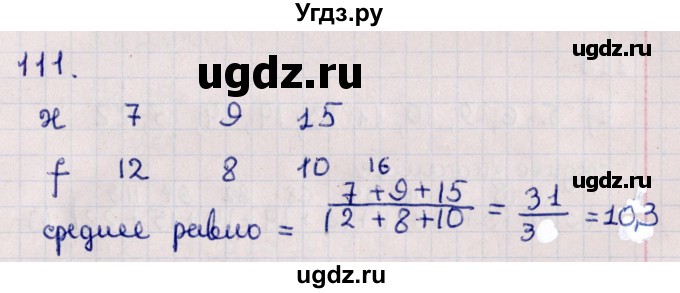 ГДЗ (Решебник к учебнику 2021) по алгебре 11 класс Мерзляк А.Г. / упражнения для повторения курса алгебры / 111