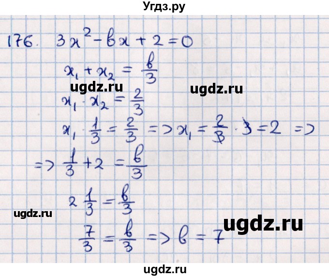 ГДЗ (Решебник к учебнику 2021) по алгебре 11 класс Мерзляк А.Г. / упражнения для повторения курса алгебры / 176