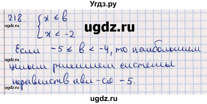 ГДЗ (Решебник к учебнику 2021) по алгебре 11 класс Мерзляк А.Г. / упражнения для повторения курса алгебры / 218