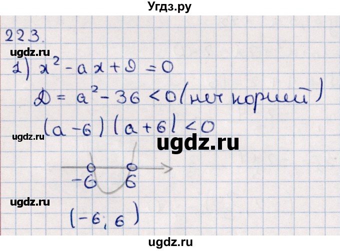 ГДЗ (Решебник к учебнику 2021) по алгебре 11 класс Мерзляк А.Г. / упражнения для повторения курса алгебры / 223