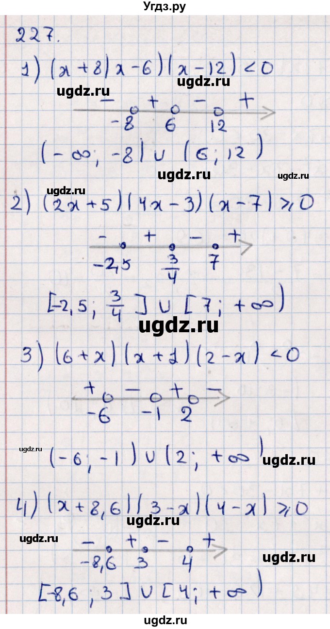 ГДЗ (Решебник к учебнику 2021) по алгебре 11 класс Мерзляк А.Г. / упражнения для повторения курса алгебры / 227
