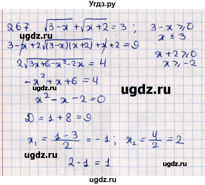 ГДЗ (Решебник к учебнику 2021) по алгебре 11 класс Мерзляк А.Г. / упражнения для повторения курса алгебры / 267