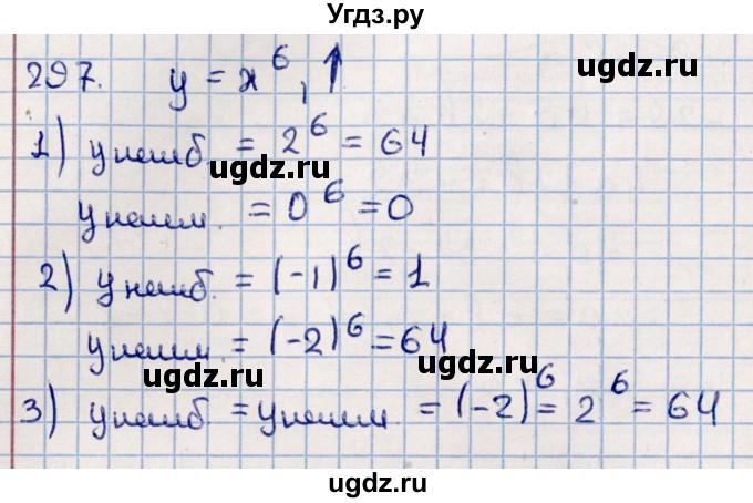 ГДЗ (Решебник к учебнику 2021) по алгебре 11 класс Мерзляк А.Г. / упражнения для повторения курса алгебры / 297