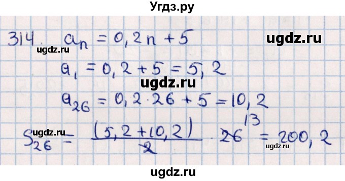 ГДЗ (Решебник к учебнику 2021) по алгебре 11 класс Мерзляк А.Г. / упражнения для повторения курса алгебры / 314