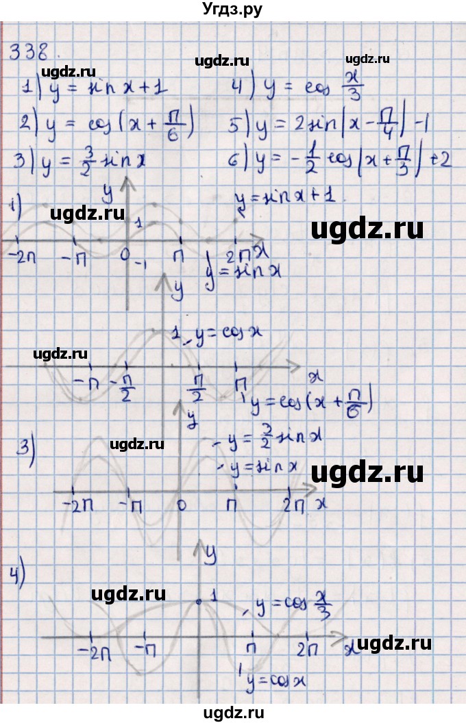 ГДЗ (Решебник к учебнику 2021) по алгебре 11 класс Мерзляк А.Г. / упражнения для повторения курса алгебры / 338