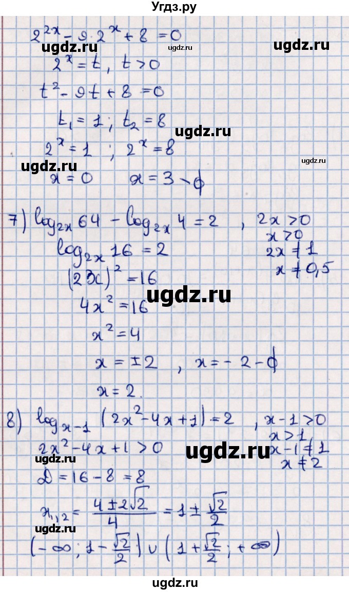 ГДЗ (Решебник к учебнику 2021) по алгебре 11 класс Мерзляк А.Г. / упражнения для повторения курса алгебры / 394(продолжение 3)
