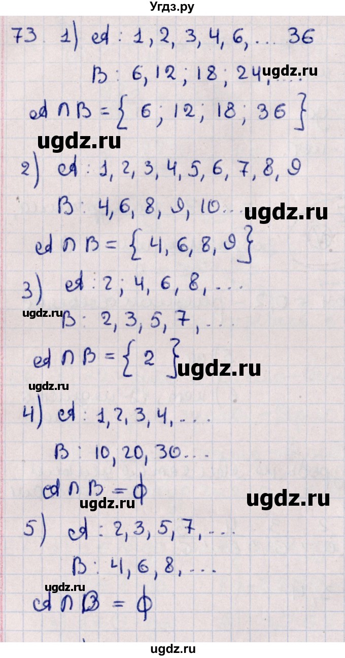 ГДЗ (Решебник к учебнику 2021) по алгебре 11 класс Мерзляк А.Г. / упражнения для повторения курса алгебры / 73