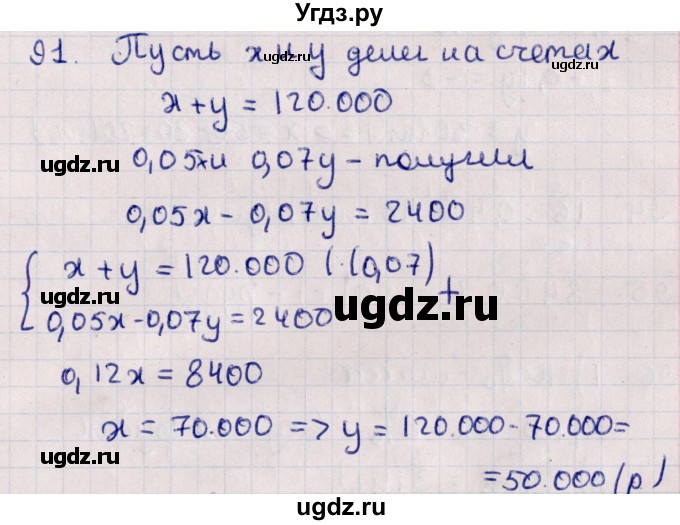 ГДЗ (Решебник к учебнику 2021) по алгебре 11 класс Мерзляк А.Г. / упражнения для повторения курса алгебры / 91