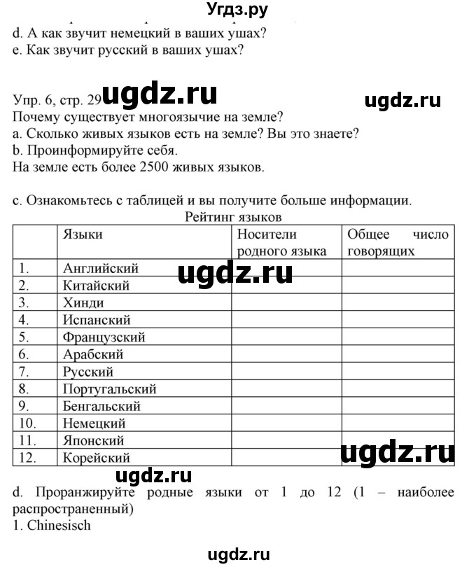 ГДЗ (Решебник) по немецкому языку 7 класс Будько А. Ф. / страница номер / 29