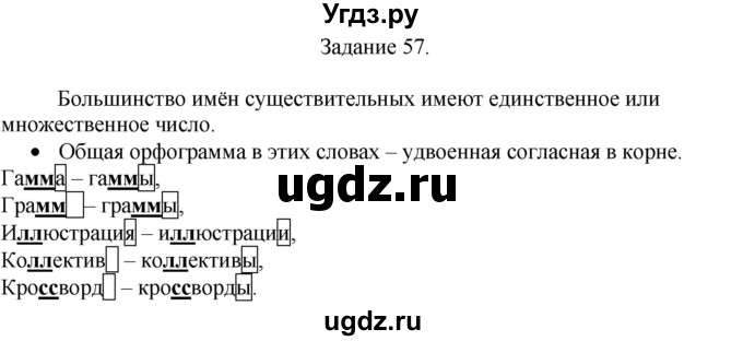 ГДЗ (Решебник) по русскому языку 4 класс (дидактические материалы) Комиссарова Л.Ю. / упражнение / 57