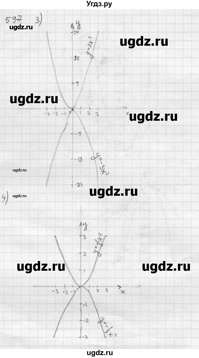ГДЗ (Решебник №2) по алгебре 8 класс Колягин Ю.М. / упражнение номер / 597(продолжение 3)
