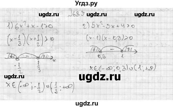 ГДЗ (Решебник №2) по алгебре 8 класс Колягин Ю.М. / упражнение номер / 689