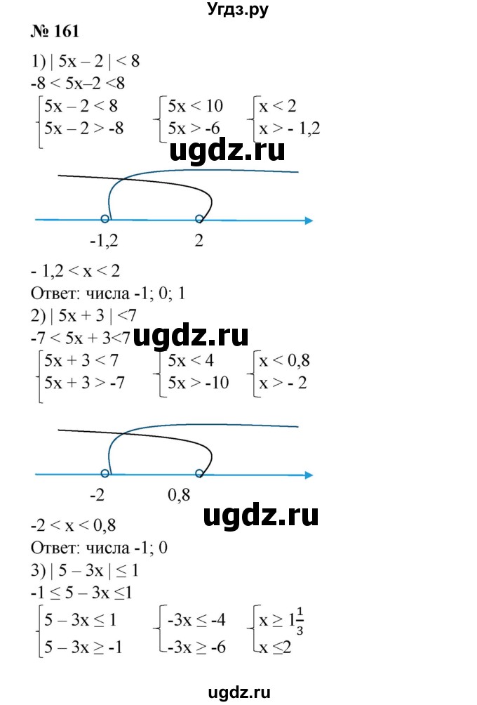 ГДЗ (Решебник №1) по алгебре 8 класс Колягин Ю.М. / упражнение номер / 161