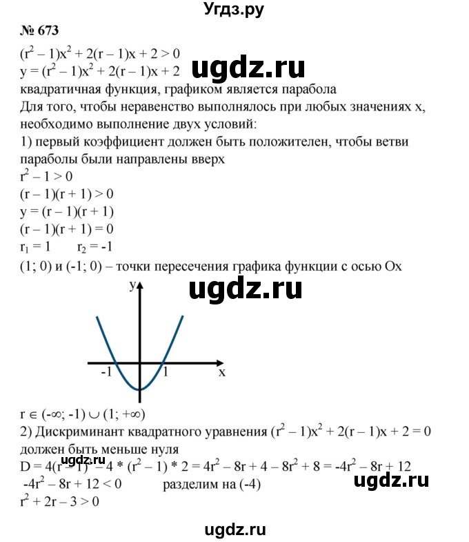 ГДЗ (Решебник №1) по алгебре 8 класс Колягин Ю.М. / упражнение номер / 673
