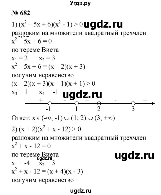 ГДЗ (Решебник №1) по алгебре 8 класс Колягин Ю.М. / упражнение номер / 682