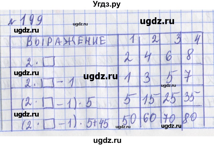 ГДЗ (Решебник №1) по математике 3 класс (рабочая тетрадь) Рудницкая В.Н. / часть 1. упражнение / 199