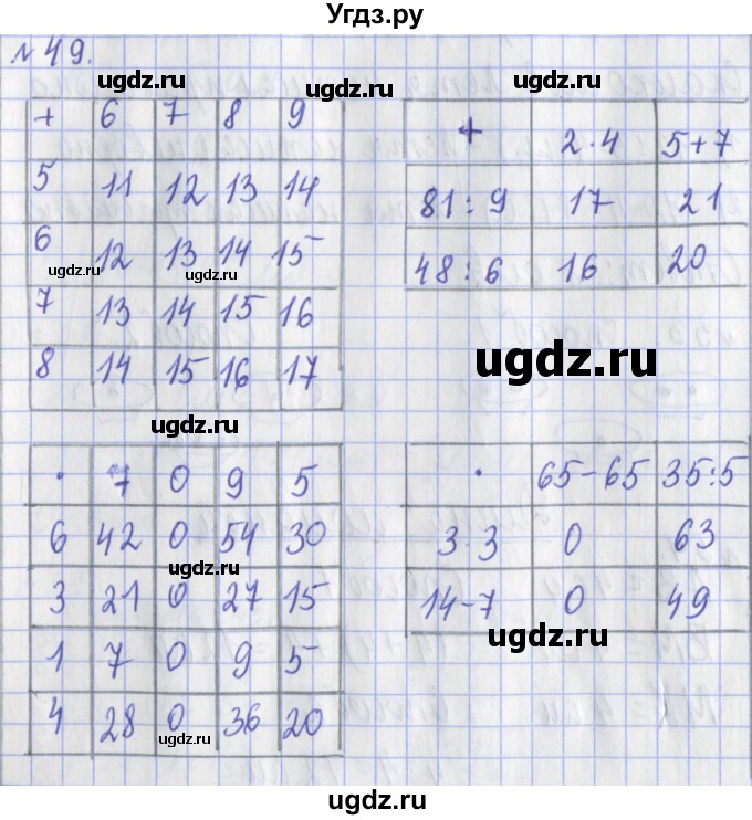 ГДЗ (Решебник №1) по математике 3 класс (рабочая тетрадь) Рудницкая В.Н. / часть 1. упражнение / 49