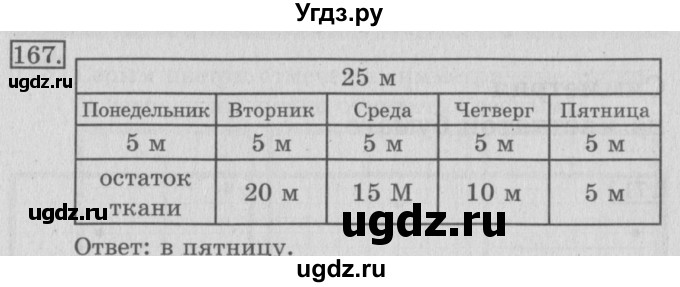 ГДЗ (Решебник №2) по математике 3 класс (рабочая тетрадь) Рудницкая В.Н. / часть 1. упражнение / 167