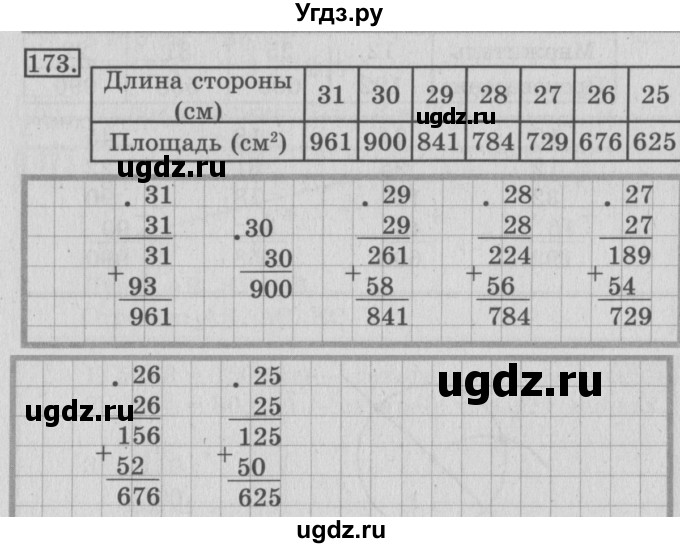ГДЗ (Решебник №2) по математике 3 класс (рабочая тетрадь) Рудницкая В.Н. / часть 2. упражнение / 173