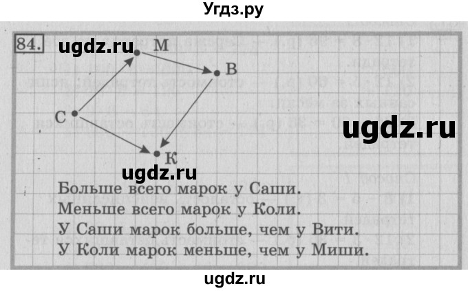 ГДЗ (Решебник №2) по математике 3 класс (рабочая тетрадь) Рудницкая В.Н. / часть 2. упражнение / 84