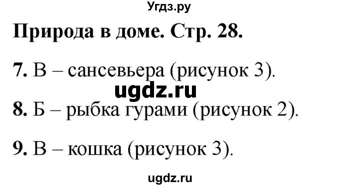 ГДЗ (Решебник 2022) по окружающему миру 1 класс (тесты) Плешаков А.А. / страница / 28