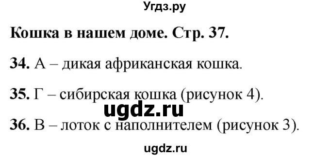 ГДЗ (Решебник 2022) по окружающему миру 1 класс (тесты) Плешаков А.А. / страница / 37